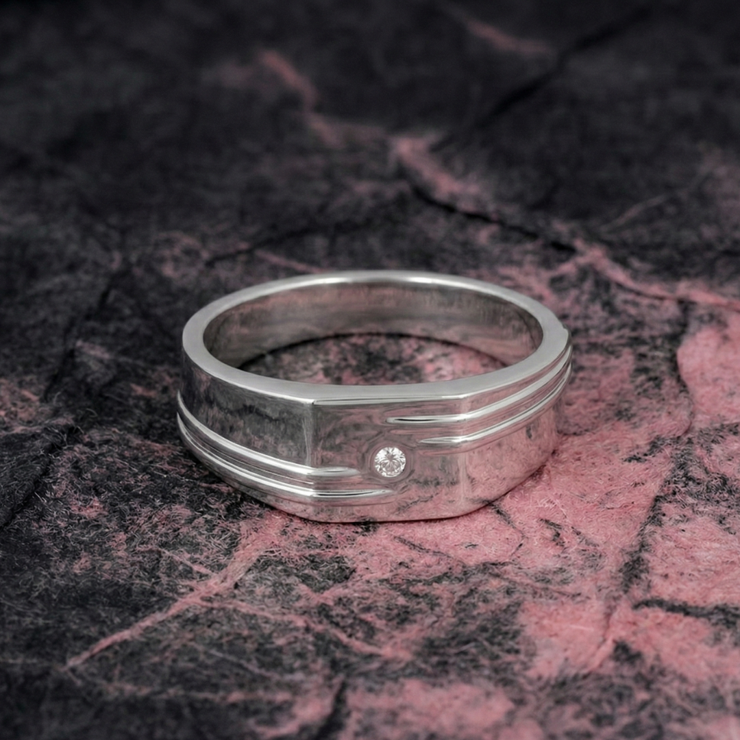 The Silver Horizon Solitaire Ring