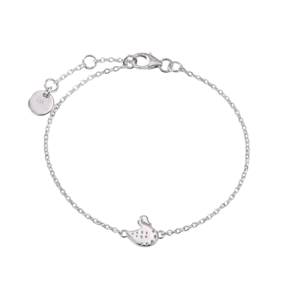 925 Silver Sparkling Cygnet Bracelet