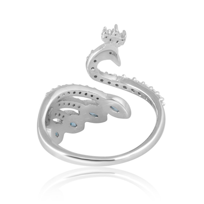 The Sky Blue Peacock Majesty Ring