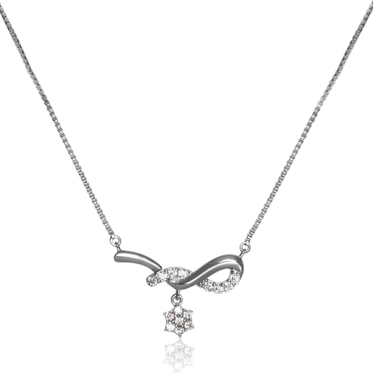 The Crystal Ribbon Flow Necklace