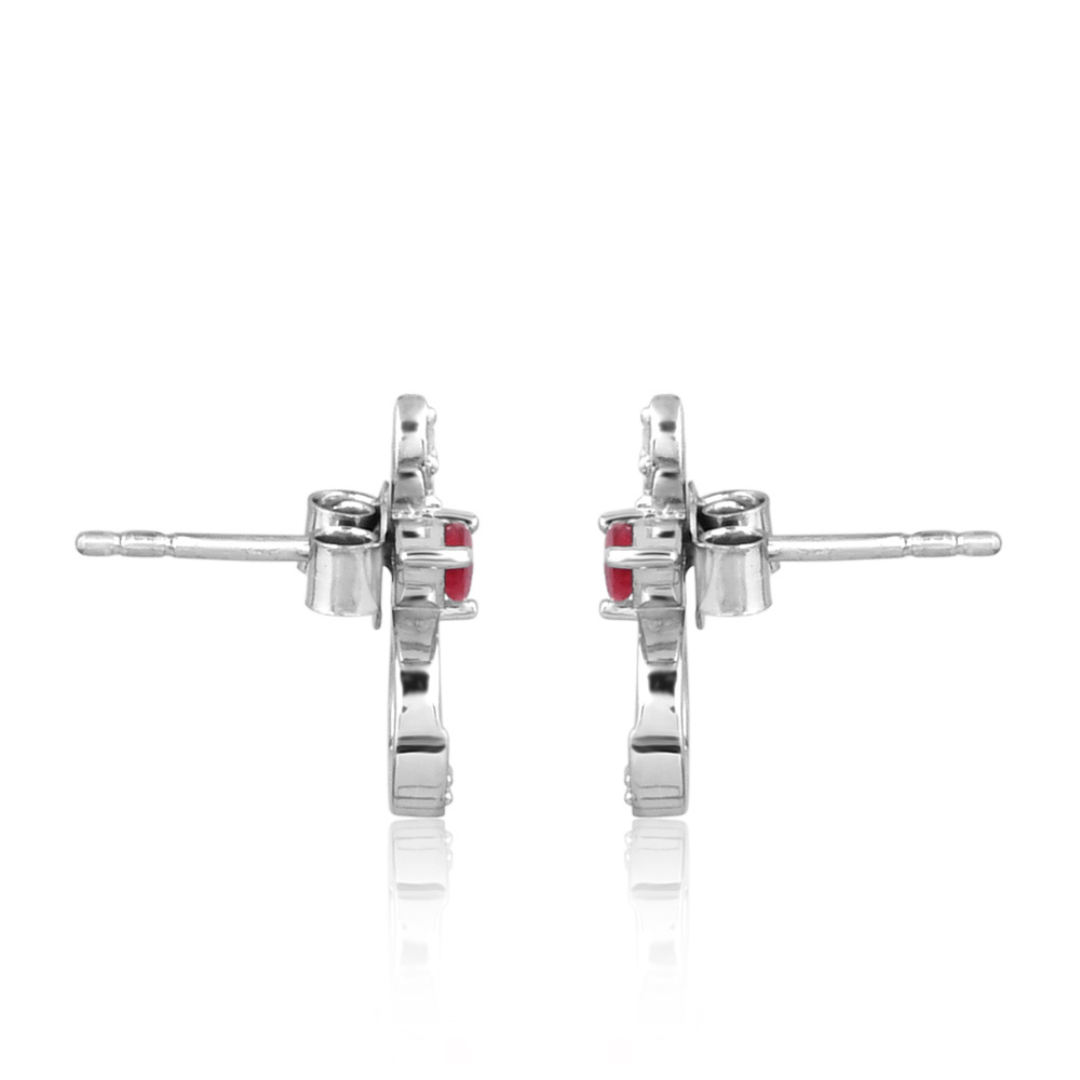 The Crimson Leaf Curve Earrings