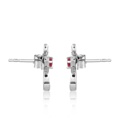 The Crimson Leaf Curve Earrings