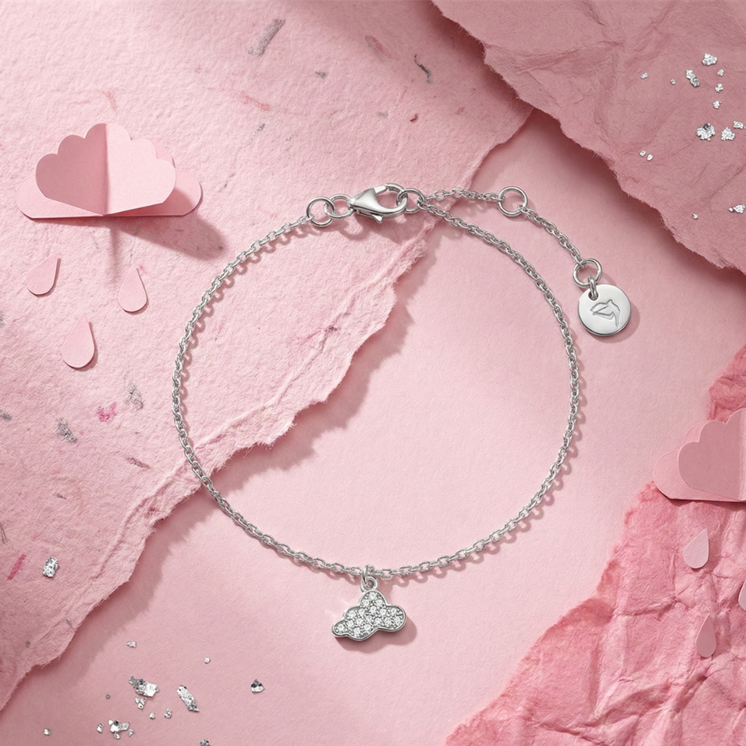 925 Silver Dreamy Cloud Charm Bracelet