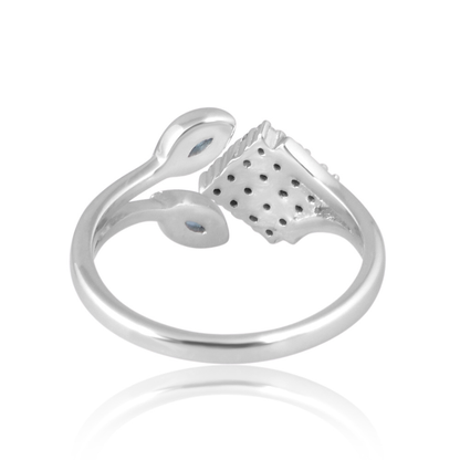 The Sky Blue Leaf Mosaic Ring