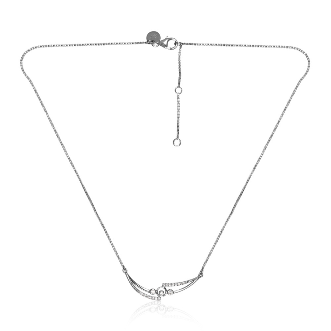 The Crystal Trinity Wave Necklace