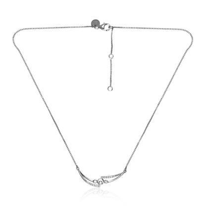 The Crystal Trinity Wave Necklace