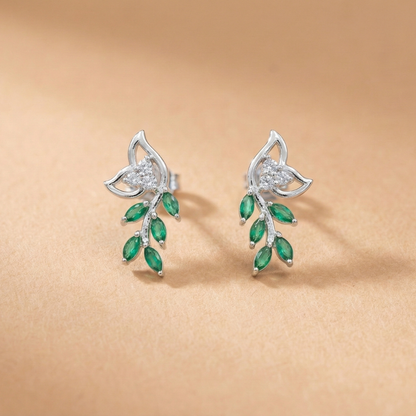 The Emerald Vine Drop Earrings