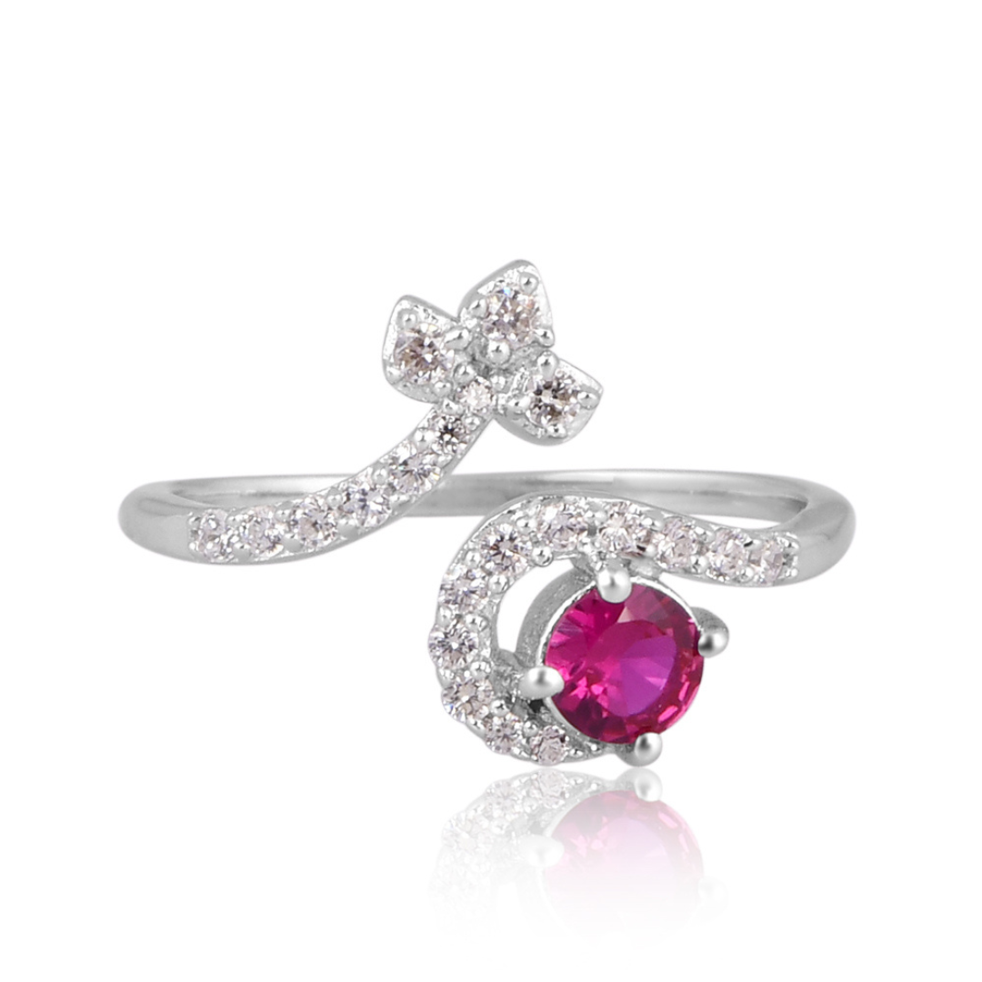 The Crimson Clover Wrap Ring