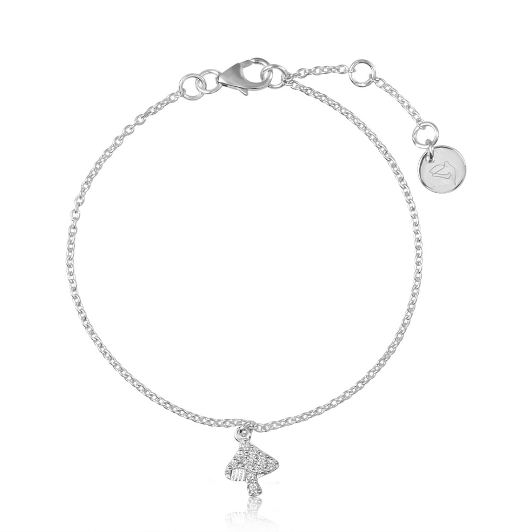 Whimsical Mushroom 925 Silver Bracelet