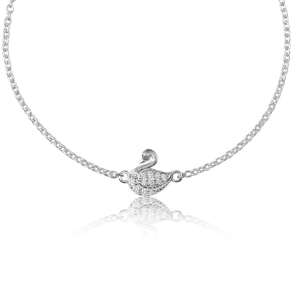 925 Silver Sparkling Cygnet Bracelet