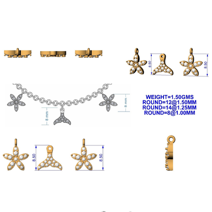 925 Silver Ocean Trio Bracelet