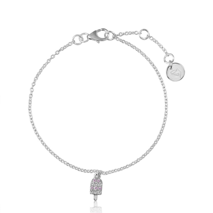 925 Silver Pink Ice Pop Bracelet