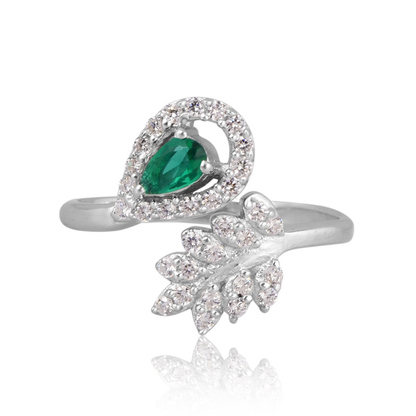 The Emerald Leaf Wrap Ring