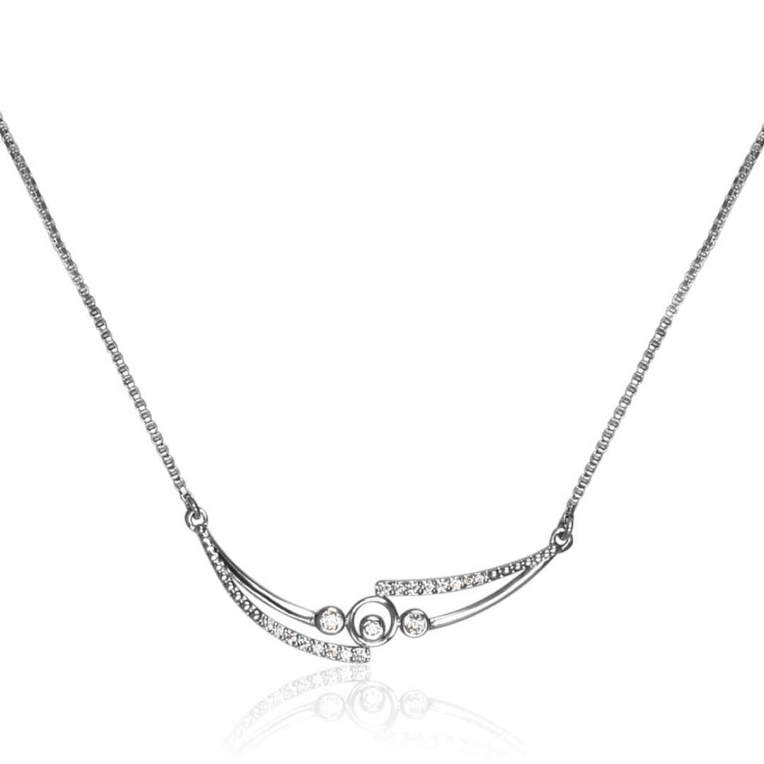 The Crystal Trinity Wave Necklace