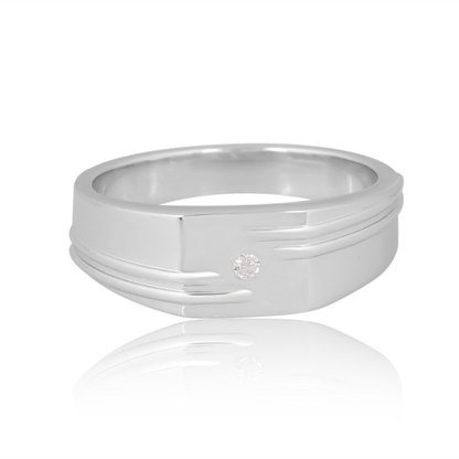 The Silver Horizon Solitaire Ring