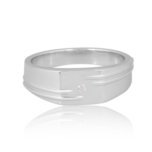 The Silver Horizon Solitaire Ring