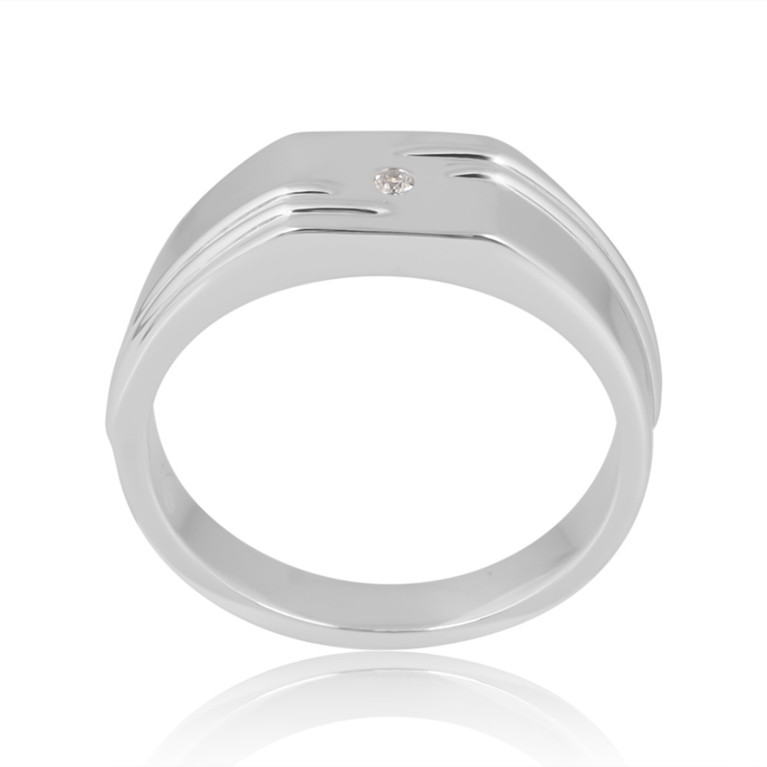The Silver Horizon Solitaire Ring