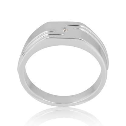The Silver Horizon Solitaire Ring
