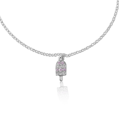 925 Silver Pink Ice Pop Bracelet