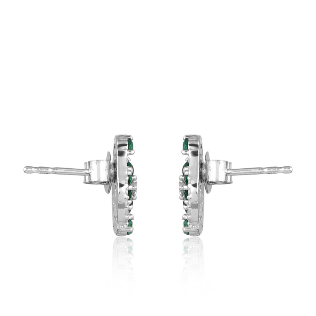 The Emerald Rose Swirl Earrings