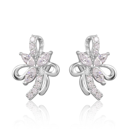 The Crystal Ribbon Bloom Earrings