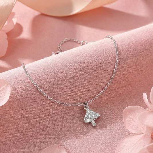 Whimsical Mushroom 925 Silver Bracelet