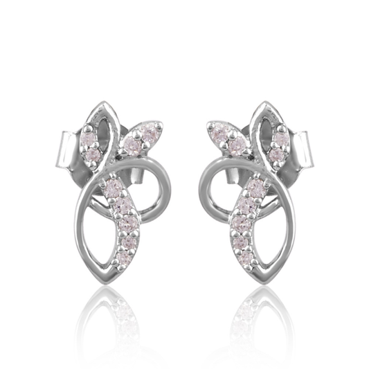 The Crystal Petal Twist Earrings