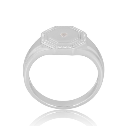The Octagon Shield Signet Ring