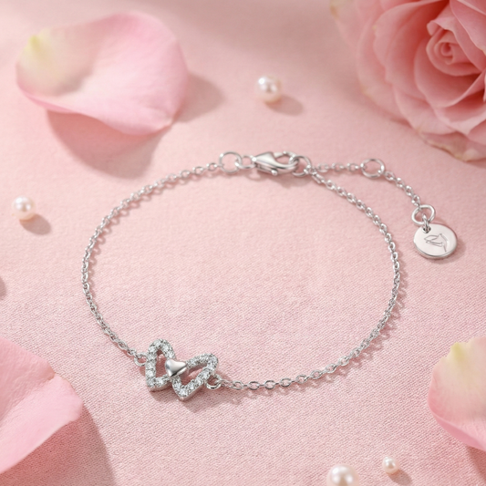 925 Silver Butterfly Bracelet