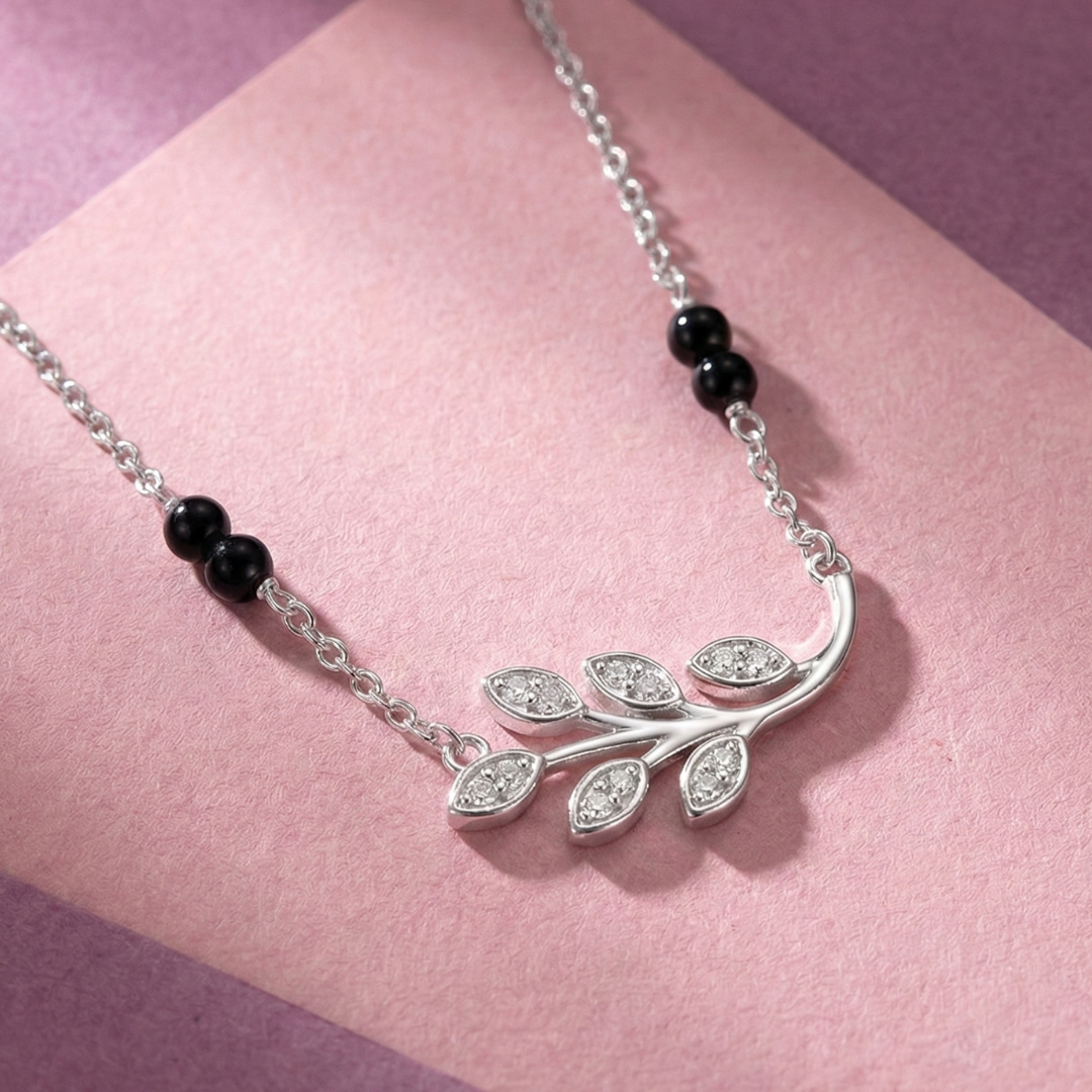 Silver Leaf Mangalsutra