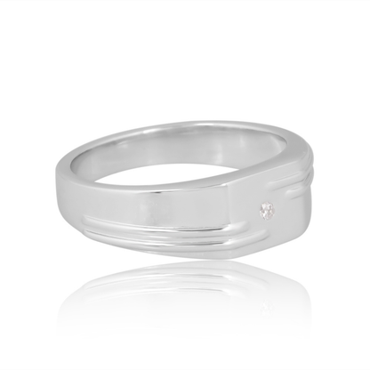 The Silver Horizon Solitaire Ring