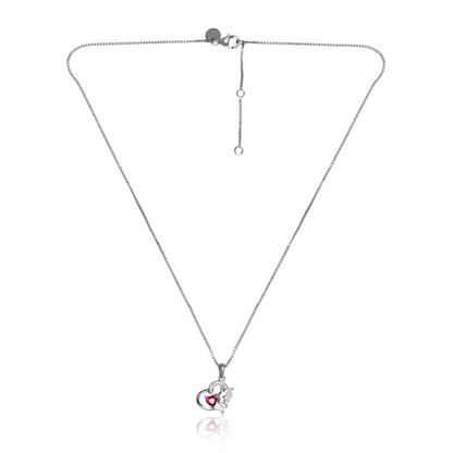 The Crimson Butterfly Heart Necklace