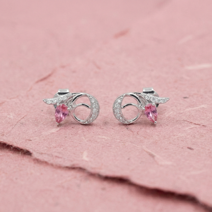 The Crimson Leaf Curve Earrings