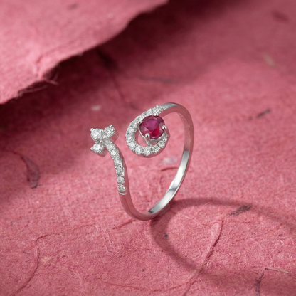 The Crimson Clover Wrap Ring