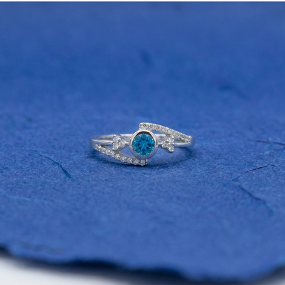 The Azure Wave Ring