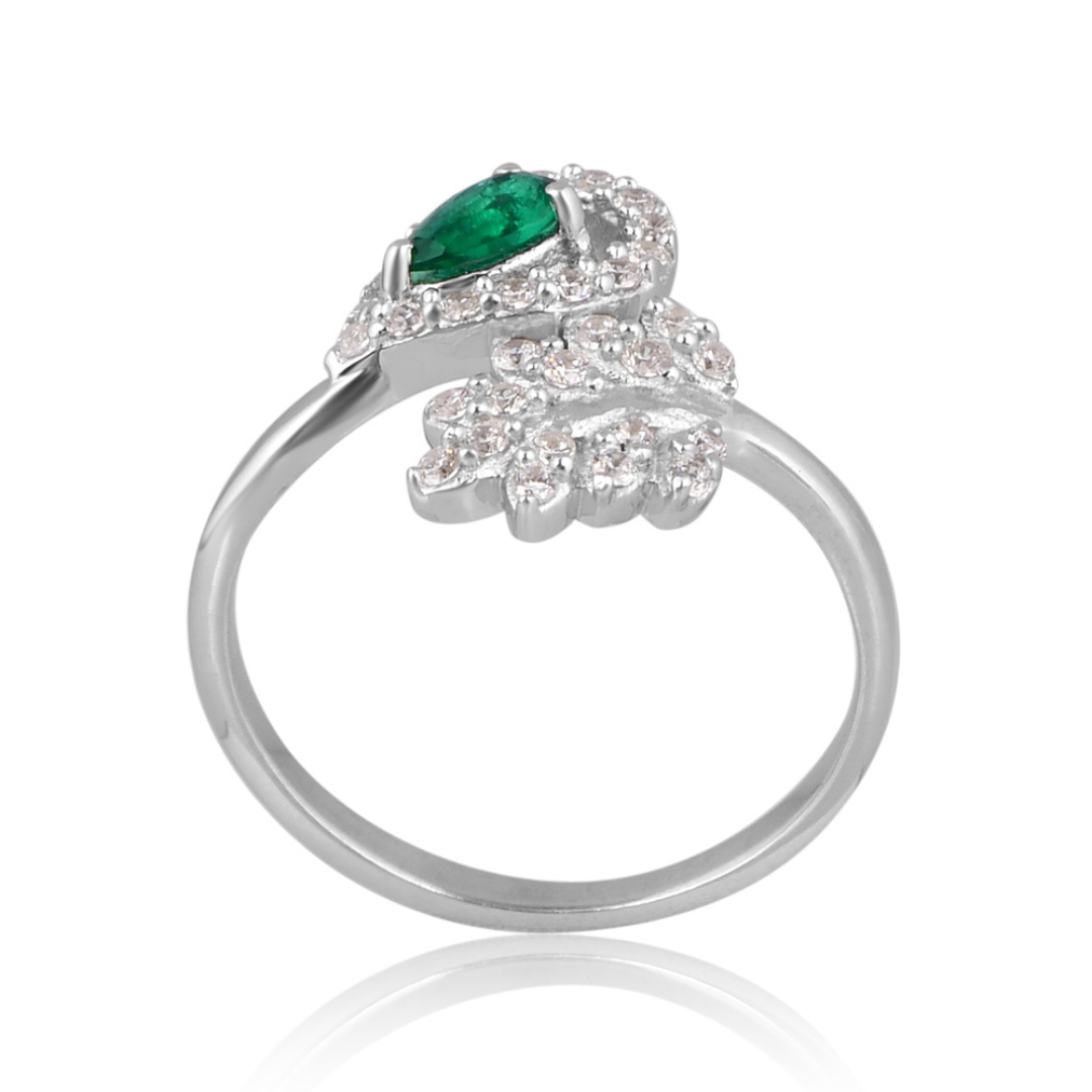 The Emerald Leaf Wrap Ring