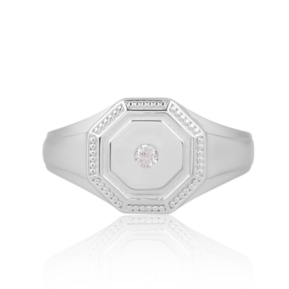 The Octagon Shield Signet Ring