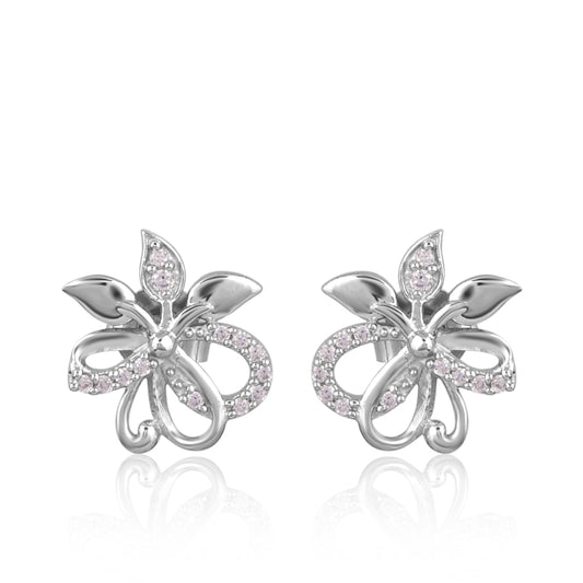 The Silver Blossom Bow Earrings