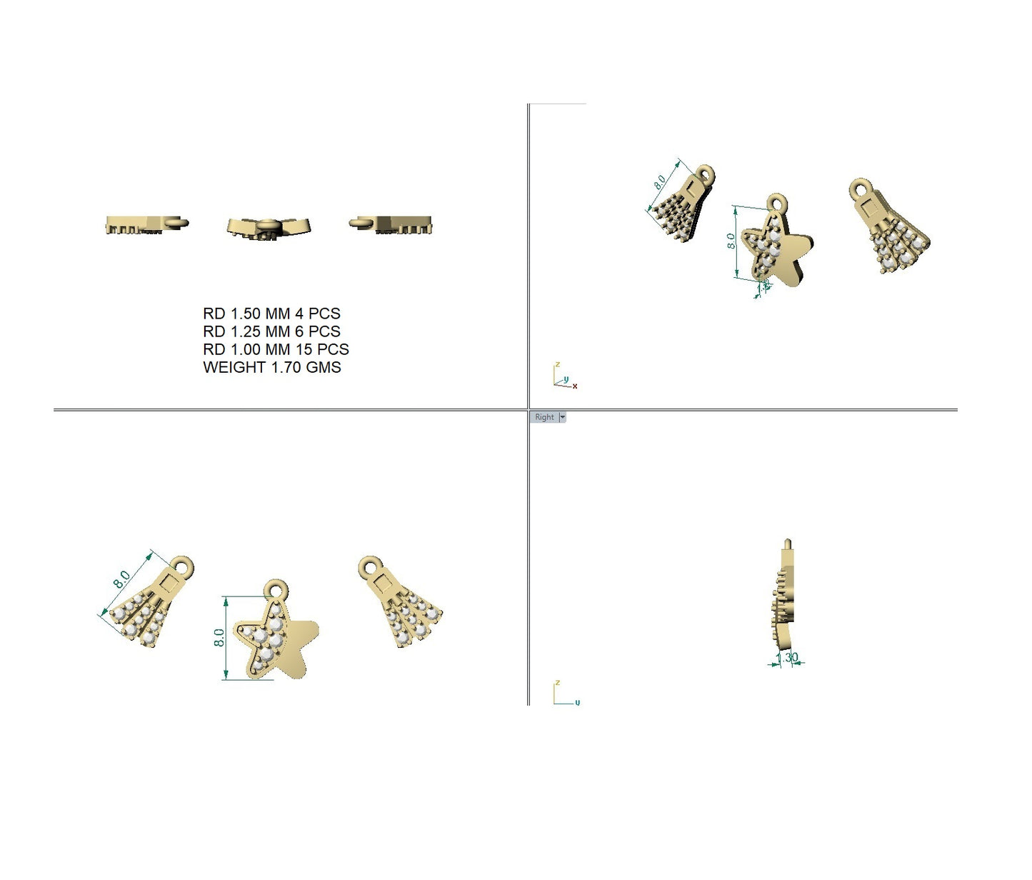 925 Silver Diving Star Bracelet